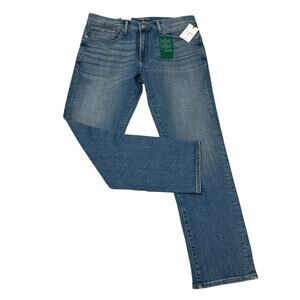 Rising Sun Co Denim Air Flow Slim Fit Blue Jeans Indigo Stretch Men's 35x30 New